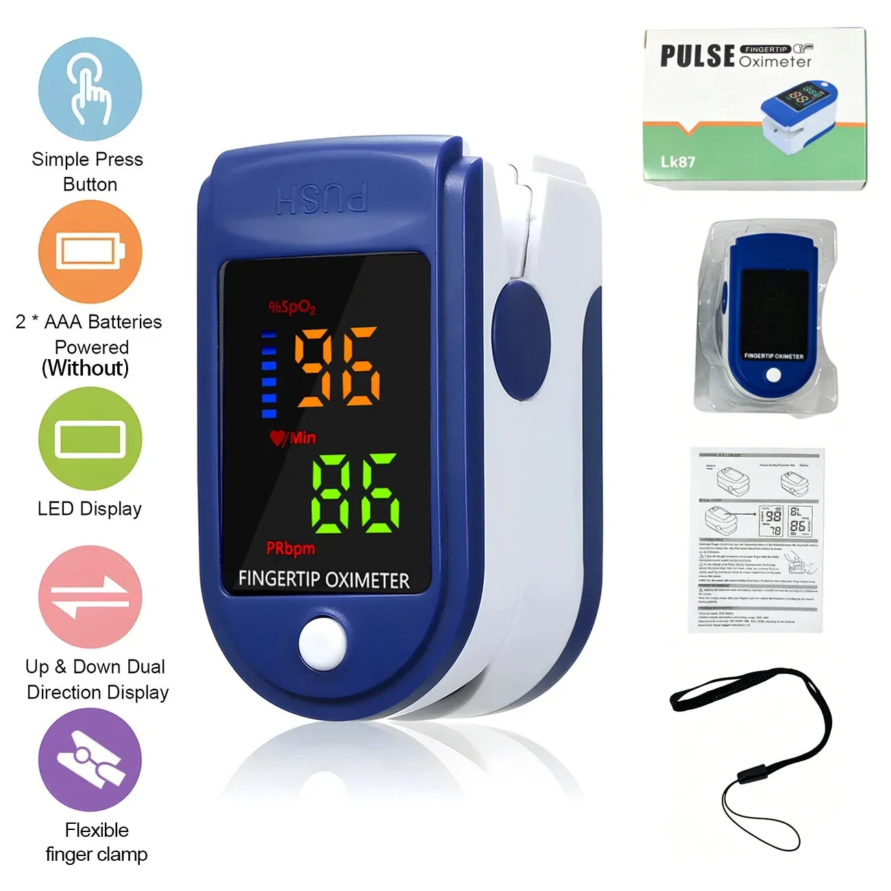 Monitor de Salud Portátil de Dedo